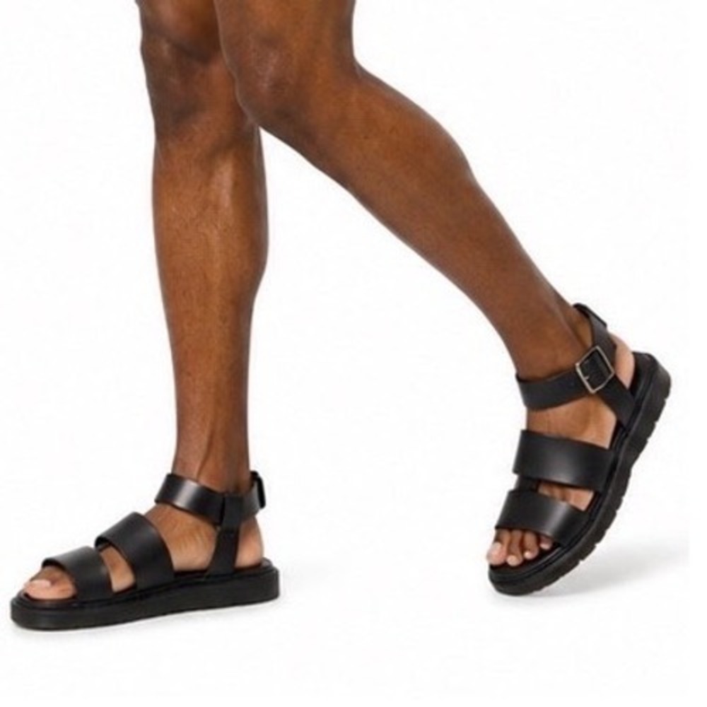 Dr. Martens Gryphon Black Leather Gladiator Sandals M14 W15 NEW Goth Boho 106-14